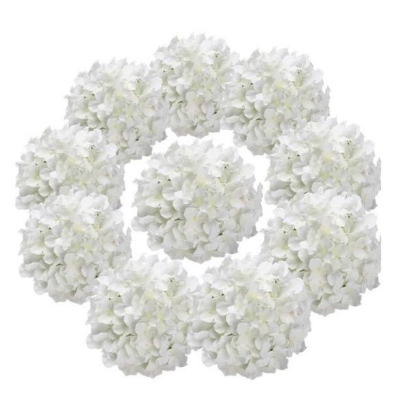 20 count | White & Sky Dusty Blue Shades Hydrangeas Wedding Flowers Bouquet - Picture 5 of 5